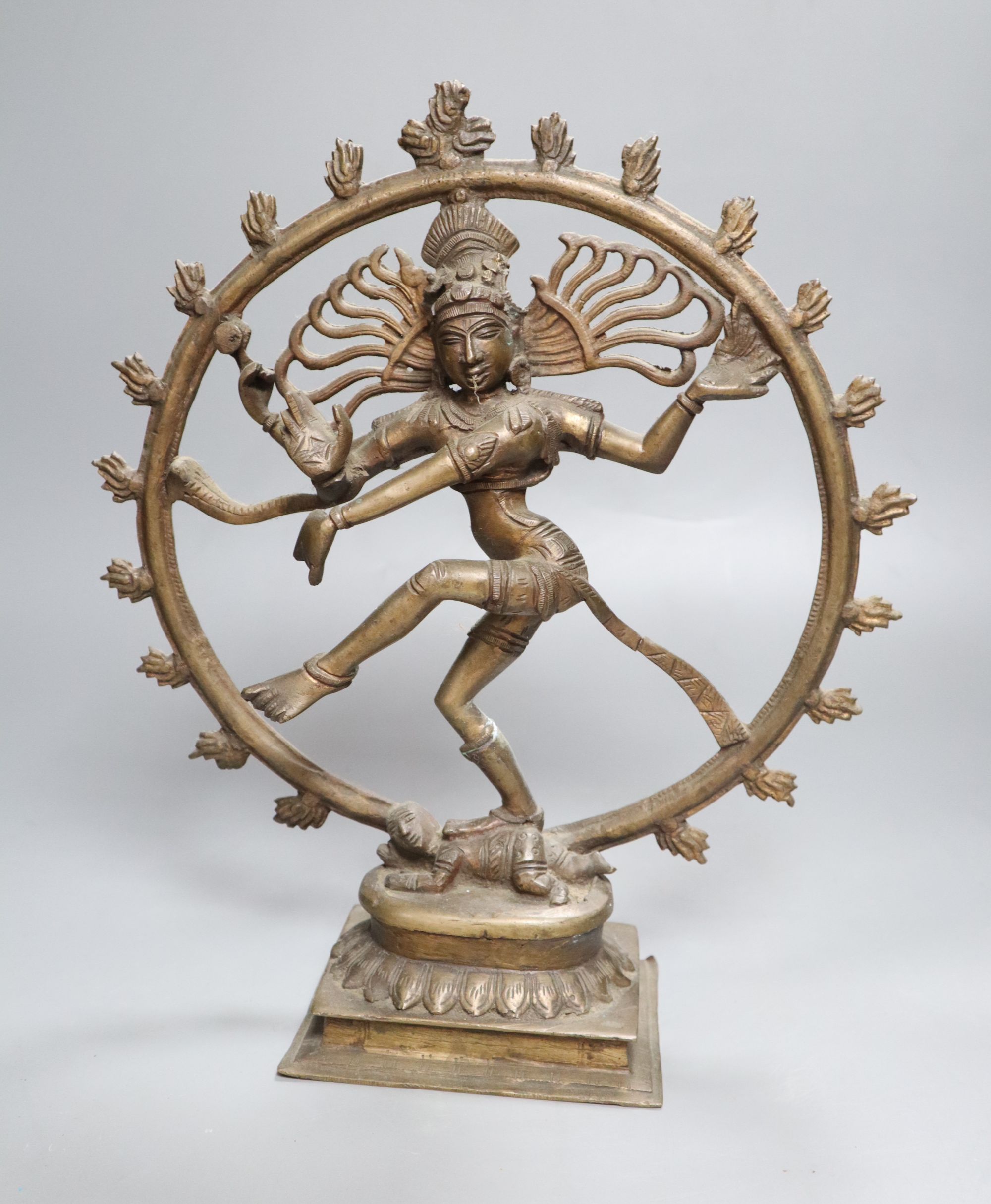 An Indian bronze figure of Shiva Nataraja, early 20th century, height 32cm